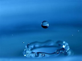 water drop of water falling 